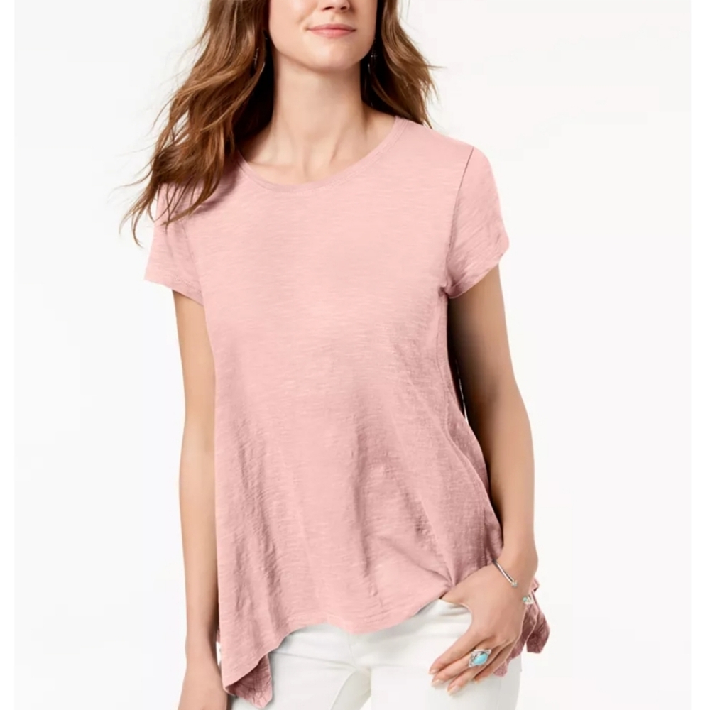 💋5/$25 Style & Co. Soft Pink Short Sleeve Tee Size Large